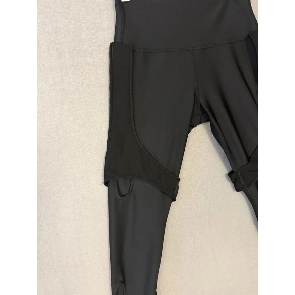 Alo Yoga Black High-Waist Airbrush High Line Mesh Leggings - Size Small